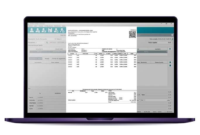 software faturação gestão comercial