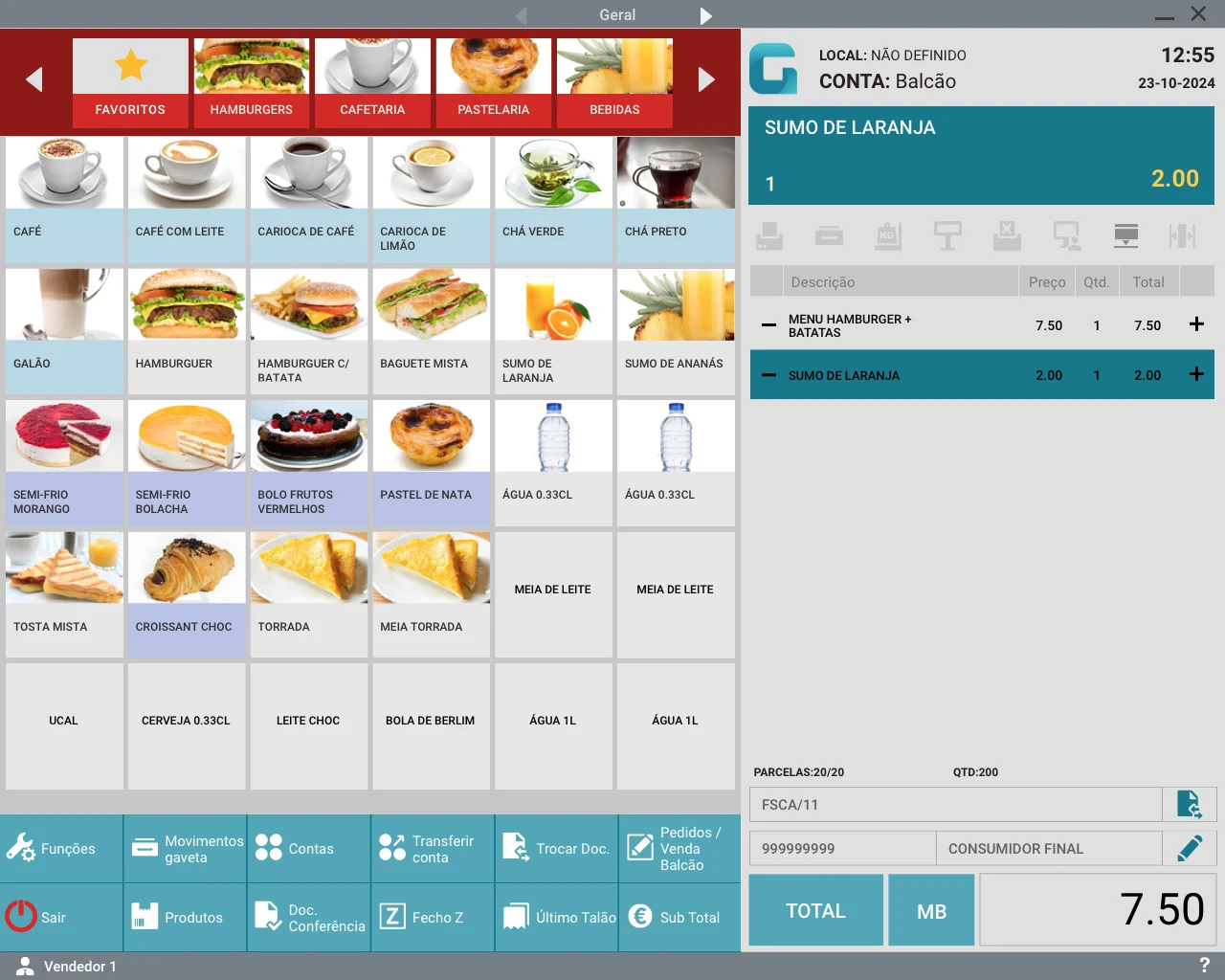 Software de faturação para Cafés . Pastelarias . Snack-bares . Padarias . Gelatarias